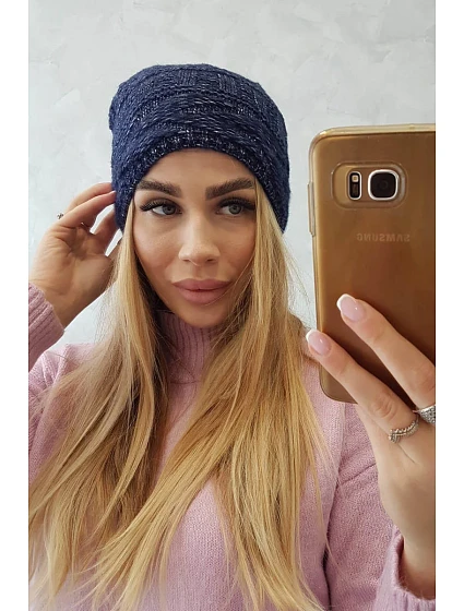 Fleecová čepice  navy blue model 18751453 - K-Fashion