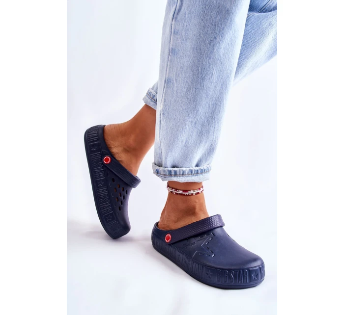 Dámské světlé pantofle Big Star model 21593810 námořnická modrá - Big Star Shoes Dámské světlé pantofle Big Star model 21593810 námořnická modrá - Big Star Shoes