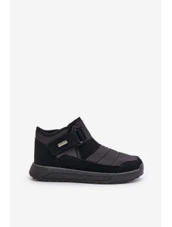 Zateplené pánské zimní boty sněhule černé Progress PROGJ-22-153