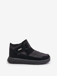 Zateplené pánské zimní boty sněhule černé Progress PROGJ-22-153