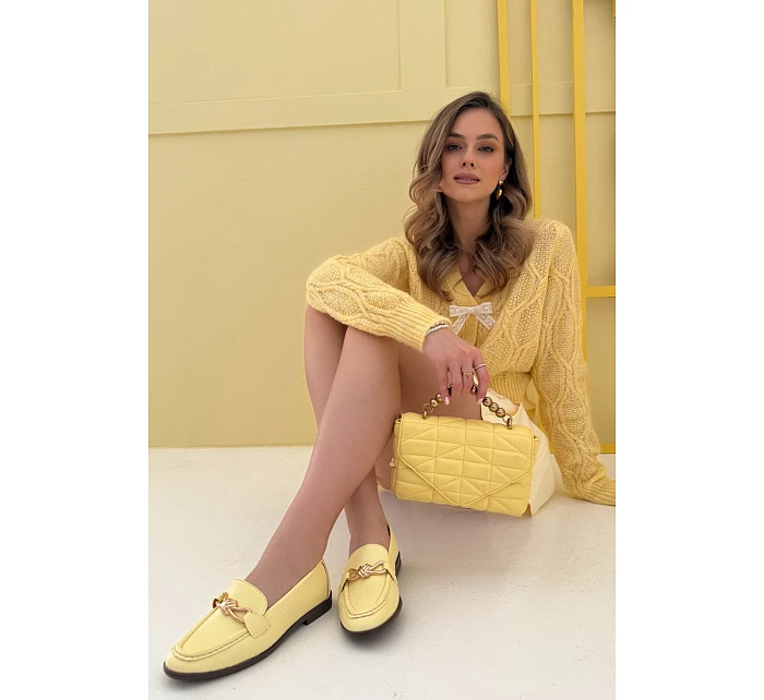 Dámské mokasíny s ozdobným detailem Žluté Rosynne Dámské mokasíny s ozdobným detailem Žluté Rosynne