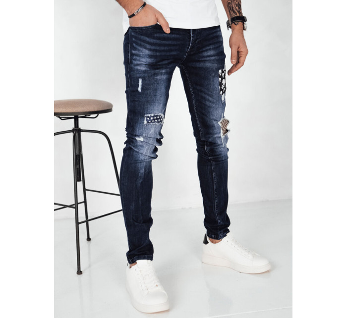 Pánské tmavě modré džínové kalhoty Dstreet UX4148