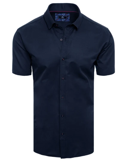 Pánská tmavě modrá košile s krátkým rukávem FashionStreet KX0984