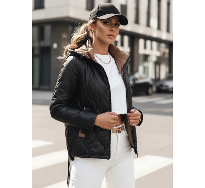 Dámská prošívaná bunda MAXWELL černá FashionStreet TY4111 Dámská prošívaná bunda MAXWELL černá FashionStreet TY4111