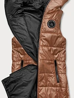 Vesta s geometrickým spodním dílem v karamelové barvě (B0122-22)