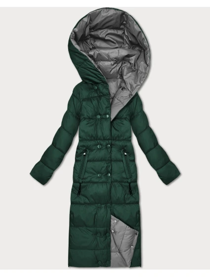 Tmavě oboustranná zimní bunda v délce ke kolenům model 21427450 - MINORITY