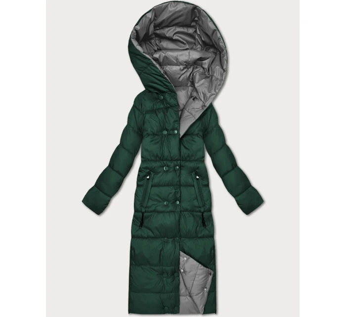 Tmavě oboustranná zimní bunda v délce ke kolenům model 21427450 - MINORITY