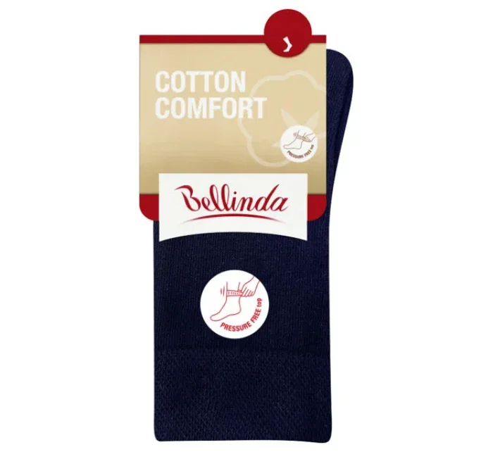 Dámské bavlněné ponožky s model 18863084 lemem COTTON COMFORT SOCKS  tmavě modrá - Bellinda