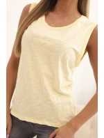 Dámská košile z bavlny střihu žlutá model 21227162 - K-Fashion Dámská košile z bavlny střihu žlutá model 21227162 - K-Fashion