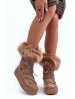 Dámské zavazovací sněhule tmavě hnědé Santero Dámské zavazovací sněhule tmavě hnědé Santero