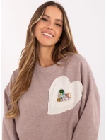 Bluza DHJ BL model 20857392 ciemny bezowy - FPrice Bluza DHJ BL model 20857392 ciemny bezowy - FPrice