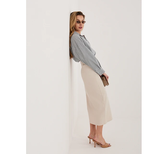 Spódnica IT SD jasny beżowy model 22042607 - FPrice Spódnica IT SD jasny beżowy model 22042607 - FPrice