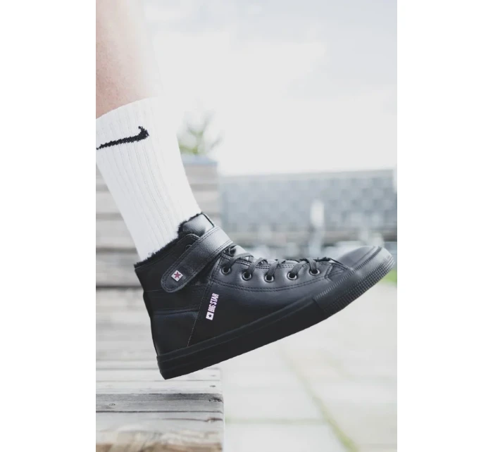 Pánské vysoké zateplené tenisky Big Star - černé Pánské vysoké zateplené tenisky Big Star - černé