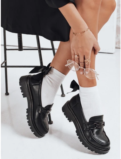 Dámské černé mokasíny Dstreet ZY1127 Dámské černé mokasíny Dstreet ZY1127