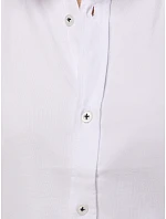 Pánská košile slim fit s krátkým rukávem, bílá, FashionStreet KX1094 Pánská košile slim fit s krátkým rukávem, bílá, FashionStreet KX1094