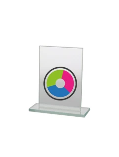 Skleněná trofej s barevným potiskem LuxorJet