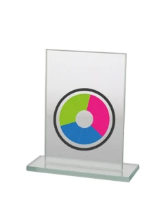 Skleněná trofej s barevným potiskem LuxorJet