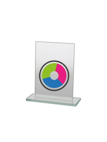 Skleněná trofej s barevným potiskem LuxorJet