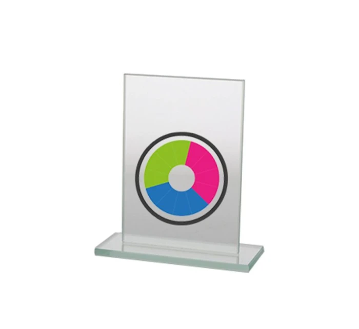 Skleněná trofej s barevným potiskem LuxorJet