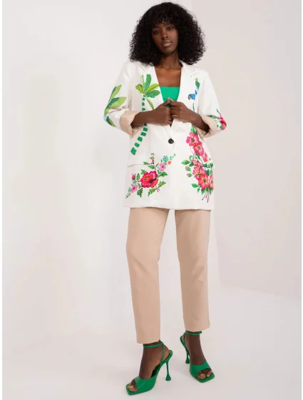 Dámské sako DHJ MA 18525 15.43 Ecru  mix vzor - FPrice