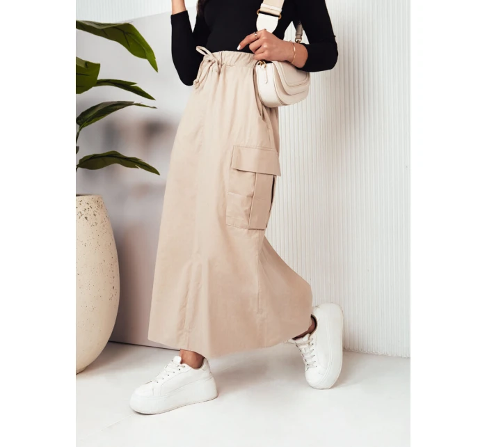 MERSALS světle béžová maxi sukně FashionStreet CY0446 MERSALS světle béžová maxi sukně FashionStreet CY0446