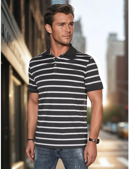 FashionStreet pánská pruhovaná polokošile PX0639 FashionStreet pánská pruhovaná polokošile PX0639