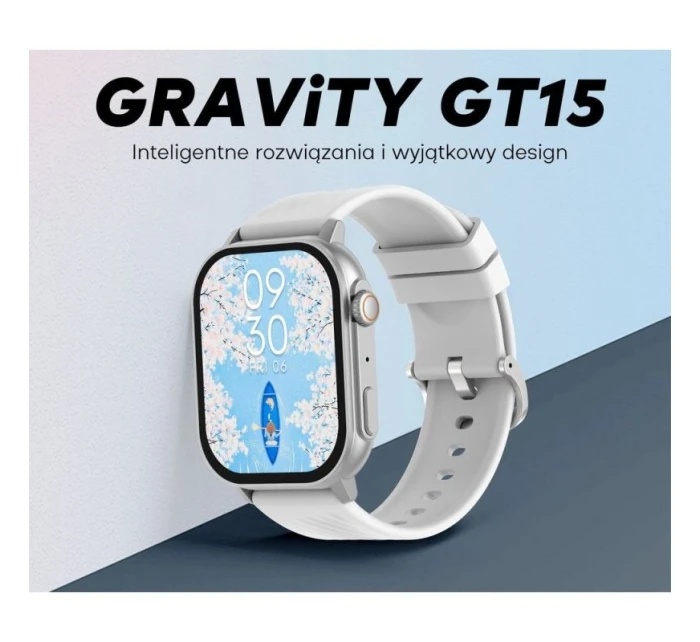 Dámské chytré hodinky GRAVITY GT15-11 Navy Blue Silicone Strap + zlatý náramek Dámské chytré hodinky GRAVITY GT15-11 Navy Blue Silicone Strap + zlatý náramek