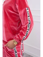 Velurová souprava Love raspberry Velurová souprava Love raspberry