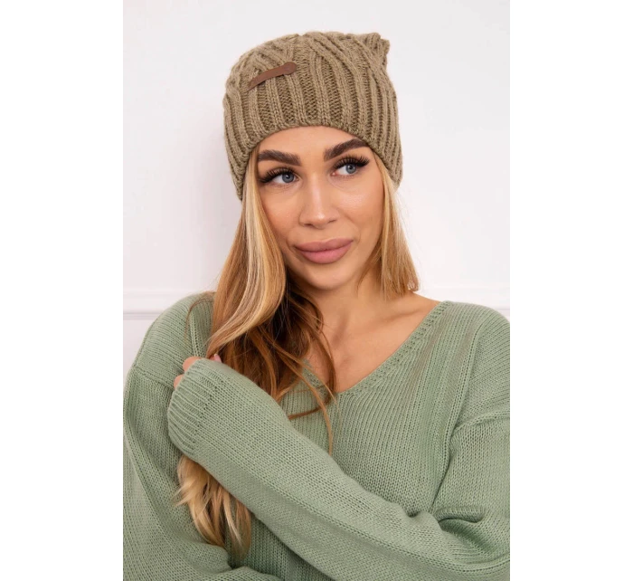 Fleecová čepice Paulina K227 khaki