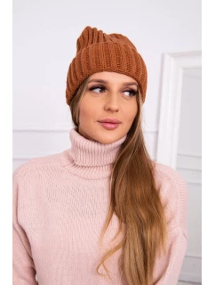 Čepice s Magda camel model 18751335 - K-Fashion