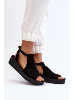 Zazoo 2914 Dámské sandály z semiše Černé