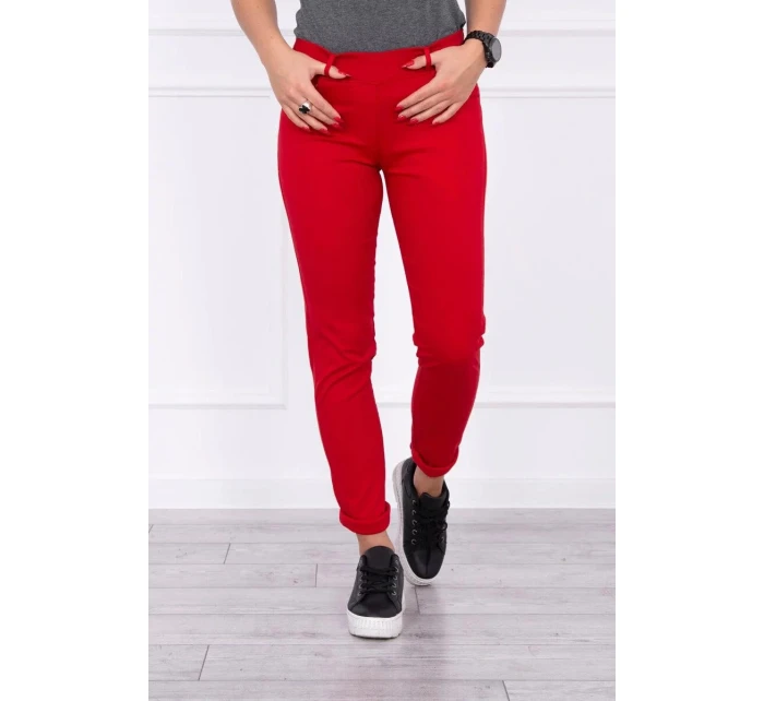 Dámské kalhoty 2628-1 červená - Kesi Dámské kalhoty 2628-1 červená - Kesi