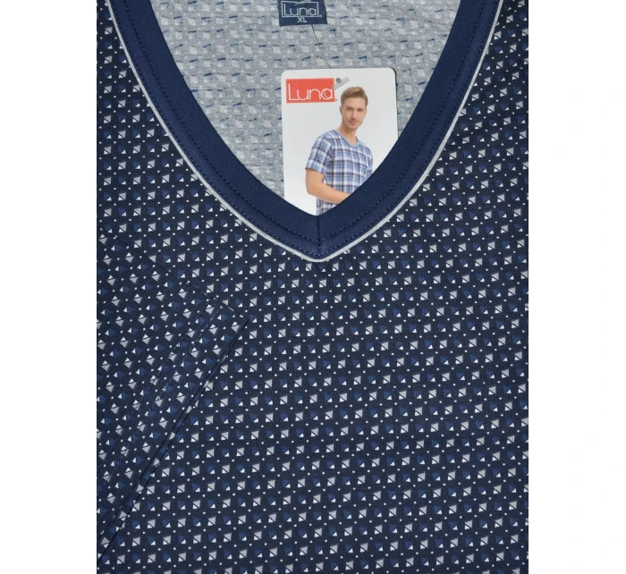 Pánské pyžamo 793 4 Tmavě modrá vzor mix - Luna