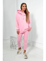 Sada mikiny, topu a legín 24349 světle růžová -Kesi