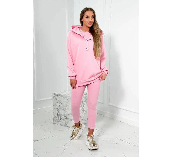 Sada mikiny, topu a legín 24349 světle růžová -Kesi