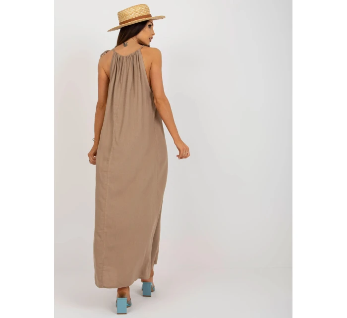 Dámské šaty 203D.38P béžové -  FPrice