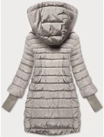 Béžová dámská bunda s stahovacími lemy model 21402458 - MINORITY