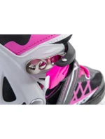 INLINE BRUSLE-KOLEČKOVÉ BRUSLE 4V1 ENERO PRO LED 30-33 PINK-GREY