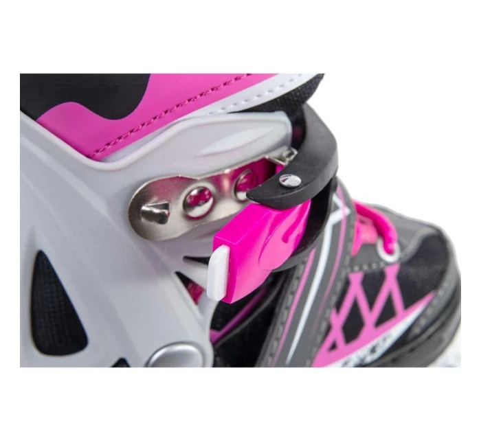 INLINE BRUSLE-KOLEČKOVÉ BRUSLE 4V1 ENERO PRO LED 30-33 PINK-GREY