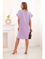 Šaty s kapsami světle fialová Šaty s kapsami světle fialová