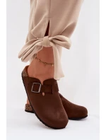Dámské žabky Chodaki s přezkou Čokoládové Delirisse Dámské žabky Chodaki s přezkou Čokoládové Delirisse