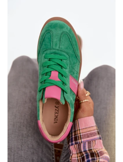 Semišové tenisky Vinceza – zelené