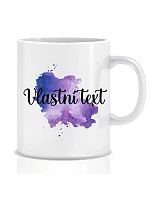 Personalizovaný klasický bílý keramický hrníček 300 ml s barevnou skvrnou Personalizovaný klasický bílý keramický hrníček 300 ml s barevnou skvrnou