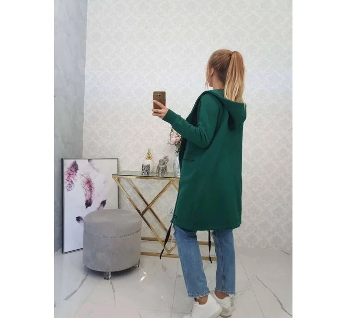 Zateplená bunda s kapucí 69413 tmavě zelená - Kesi