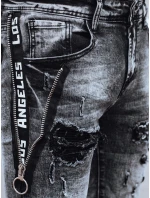 Pánské černé džínové kalhoty FashionStreet UX4322