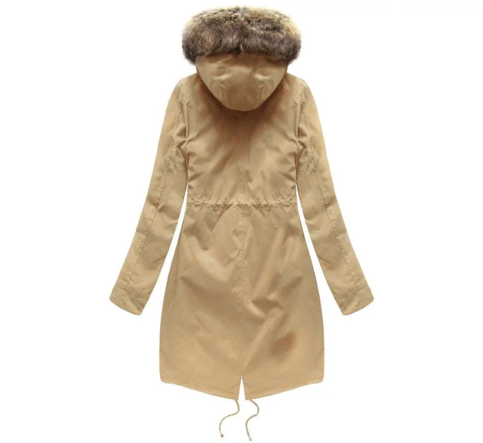 ZIMOWA DAMSKA PARKA Z I KAPTUREM BEŻOWA model 21242072 - Libland