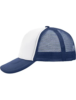 Daiber MB 70 5 panelová polyesterová síťovaná kšiltovka 03.0070 white/navy