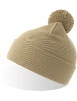 WindS Pletená čepice s bambulí beige model 22450557 - Atlantis Headwear WindS Pletená čepice s bambulí beige model 22450557 - Atlantis Headwear