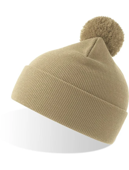 Atlantis Headwear Wind-S Pompom Pletená čepice s bambulí 33.0294 beige Atlantis Headwear Wind-S Pompom Pletená čepice s bambulí 33.0294 beige