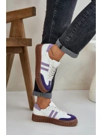 Zazoo N1068 Kožené Nízké Sneakersy Dámské Na Platformě Bílé Zazoo N1068 Kožené Nízké Sneakersy Dámské Na Platformě Bílé